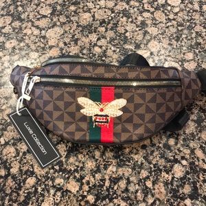 Luxie collection adjustable fanny pack with embellishment